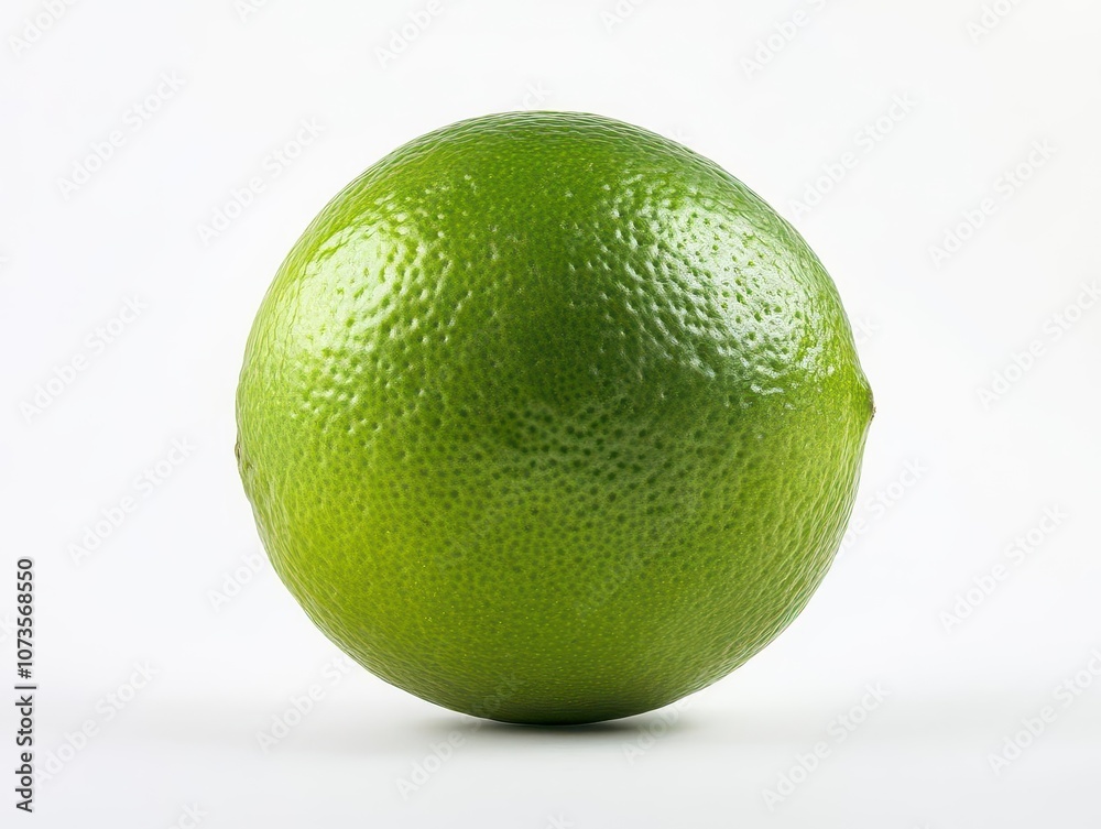 fresh lime isolated on a pristine white background, showcasing its bright green color and textured skin, emphasizing simplicity and the essence of freshness in culinary use fresh lime isolated on a pristine white background, showcasing its bright green color and textured skin, emphasizing simplicity and the essence of freshness in culinary use