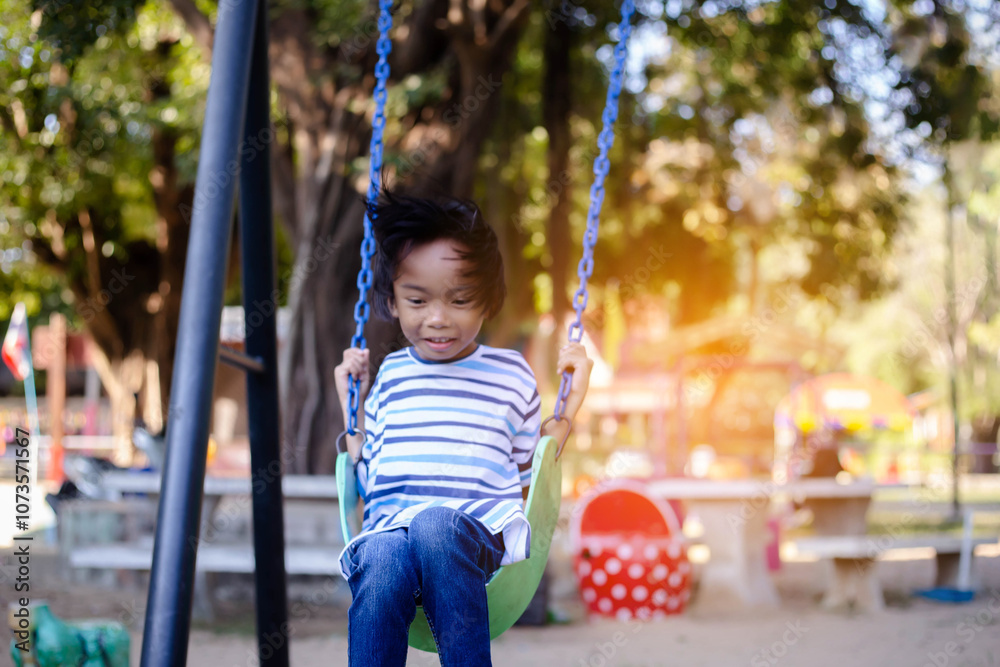 Child on playground. Kids play outdoor. Child on playground. Kids play outdoor.