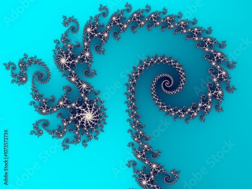 A mesmerizing journey into the boundless mathematical depths of the Mandelbrot fractal. photo