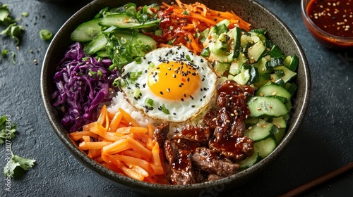 Delicious Bibimbap: A Korean Rice Bowl