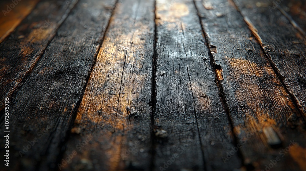 A close-up view of weathered wooden planks with a rustic texture and warm lighting. A close-up view of weathered wooden planks with a rustic texture and warm lighting.