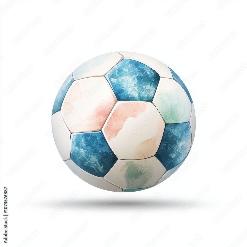 Explore the vibrant design of an indoor soccer ball isolated on a white background for dynamic sports photography Explore the vibrant design of an indoor soccer ball isolated on a white background for dynamic sports photography