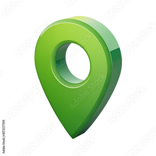 Wallpaper Mural 3D Green location icon isolated on transparent background,Abstract green location pin icon,3D realistic green glossy location map pin,PNG Green 3D location pin icon, Green Destination,map pointers,Ai Torontodigital.ca