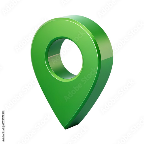 3D Green location icon isolated on transparent background,Abstract green location pin icon,3D realistic green glossy location map pin,PNG Green 3D location pin icon, Green Destination,map pointers,Ai