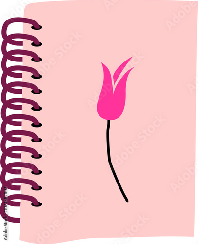 Colorful stationery copybook illustration
