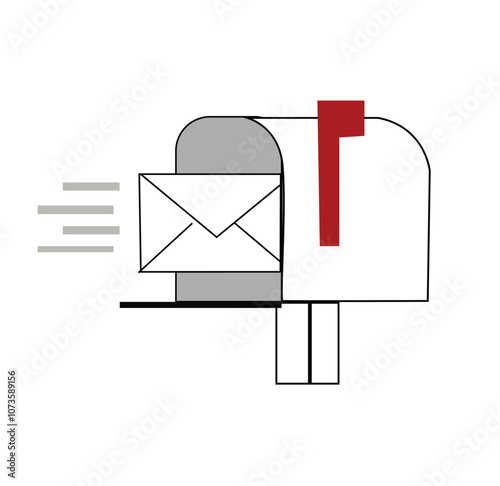 Email Mailbox Icon for Communication Services and Newsletter 