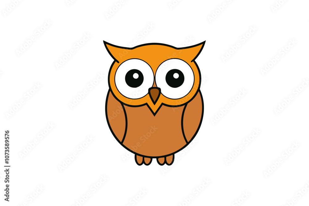 Owl cartoon vector illustration