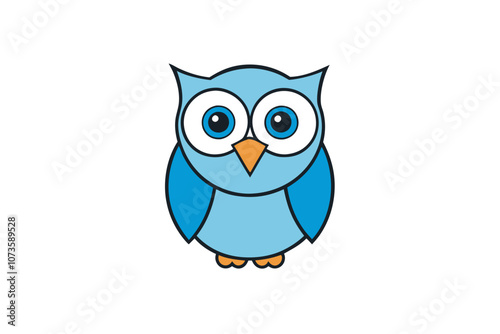 Owl cartoon vector illustration