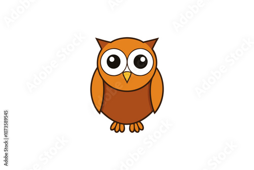 Owl cartoon vector illustration