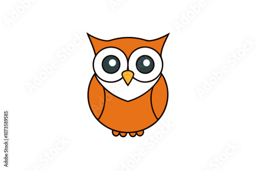 Owl cartoon vector illustration