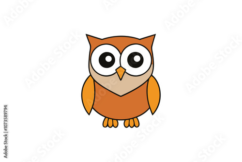 Owl cartoon vector illustration