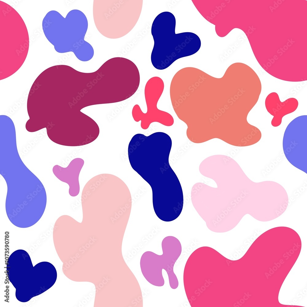 Colourful abstract pattern featuring playful shapes in bold hues on a vibrant white background, ideal for various design projects Colourful abstract pattern featuring playful shapes in bold hues on a vibrant white background, ideal for various design projects