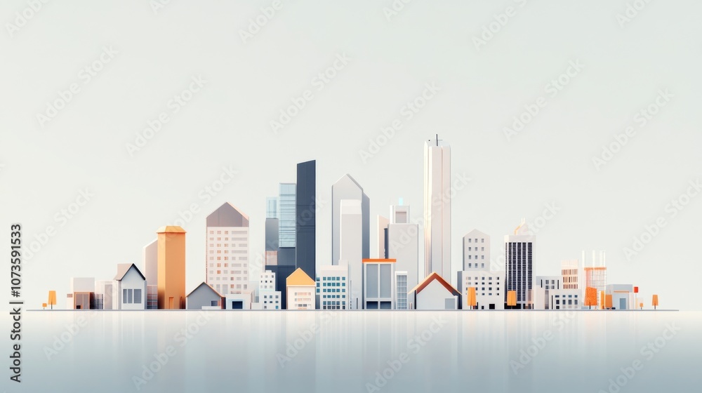 Obraz premium modern city skyline