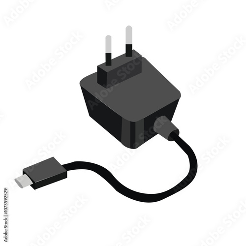 Handy phone charger icon cartoon vector.  photo