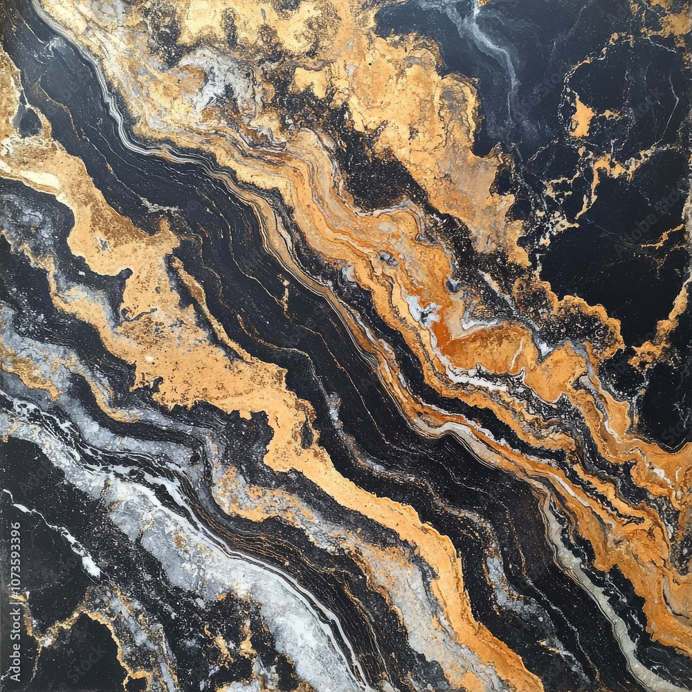 High-contrast black and gold marble texture, dramatic veining, glossy finish, luxury material concept High-contrast black and gold marble texture, dramatic veining, glossy finish, luxury material concept