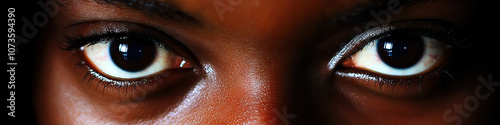 Flinching Eyes: A person's eyes darting around rapidly, trying to avoid a looming fear.