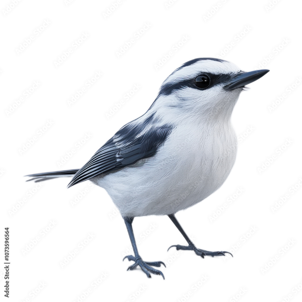 Detailed Illustration of a White-Breasted Bird Detailed Illustration of a White-Breasted Bird