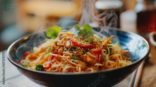 Bowl of Spicy Thai Noodles