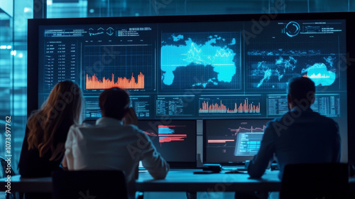 Digital Dashboard Displaying Revenue and Profit KPIs for Business Data Analytics