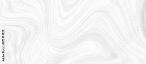 White and grey liquid marble pattern texture natural background.  Liquify Swirl white and gray color art. Beautiful drawing with the divorces and wavy lines in gray tones. 