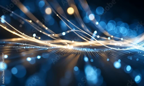 Technology theme optical fiber macro close-up
