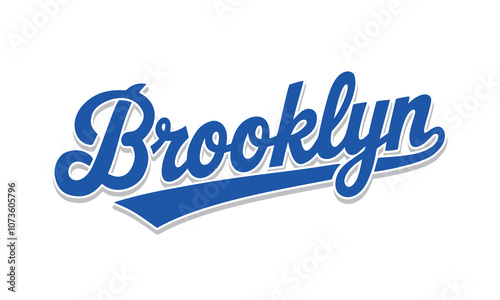 Brooklyn calligraphy text design vector illustration