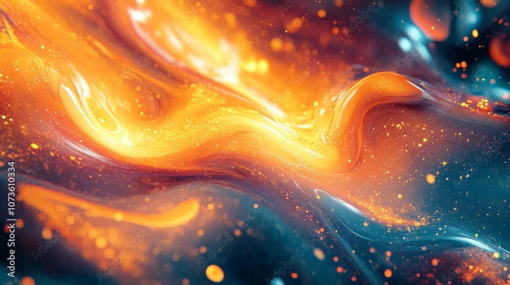 Abstract Fiery Swirl