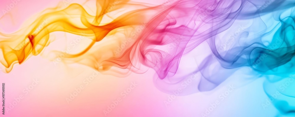 Dynamic lighting on abstract smoke patterns, vibrant and otherworldly feel