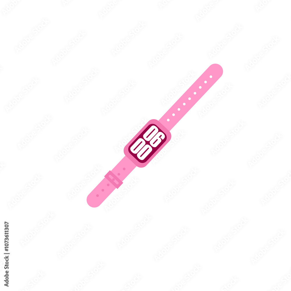 Vector of a modern smartwatch with a sleek design on a white background. Clean digital display, perfect for tech graphics, fitness apps, branding visuals, or as a gadget icon Vector of a modern smartwatch with a sleek design on a white background. Clean digital display, perfect for tech graphics, fitness apps, branding visuals, or as a gadget icon