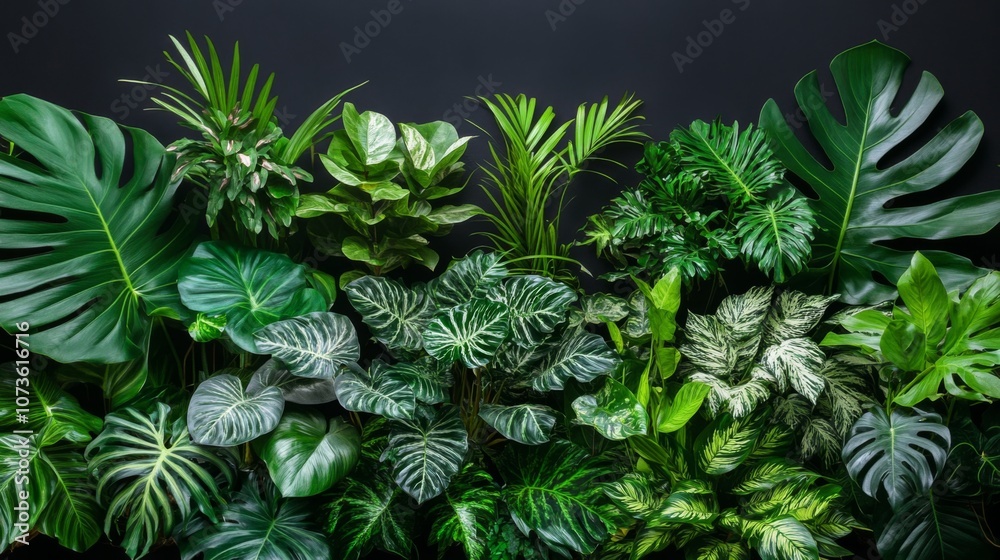 Lush Tropical Foliage Background Lush Tropical Foliage Background