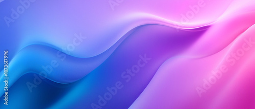 Purple and violet abstract background with waves and neon glow, blurry light lines, gradient background