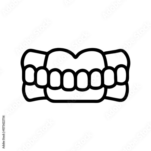 Jaw, Dentures, Teeth, Gums, Icon, Black