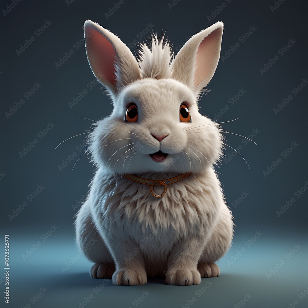 Obraz premium white rabbit on white