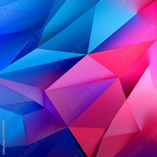 pink and blue color abstract background with triangles 
