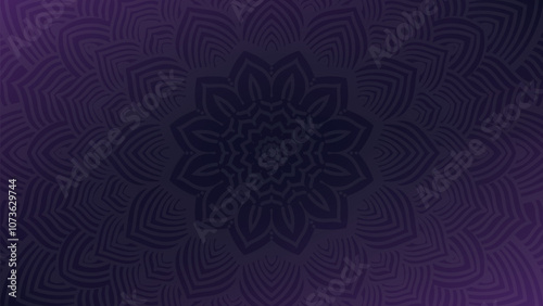 Round mandala on dreamy peach fuzz gradient background. Translucent mesh pattern in the form of a mandala. Mandala with floral patterns.Gradient background with round mandala.Vishal 