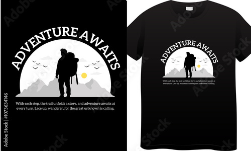 t shirt design with adventure photo