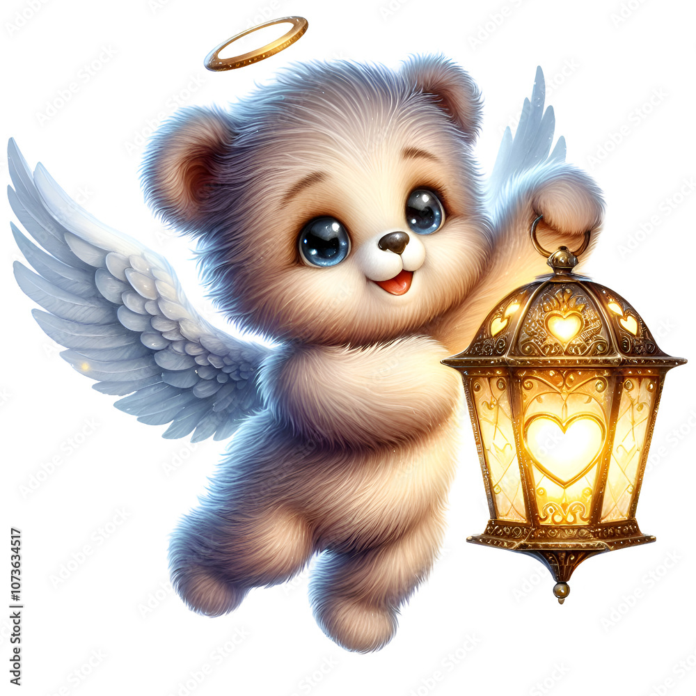 Obraz premium Cute Watercolor Teddy Bear Clipart PNG