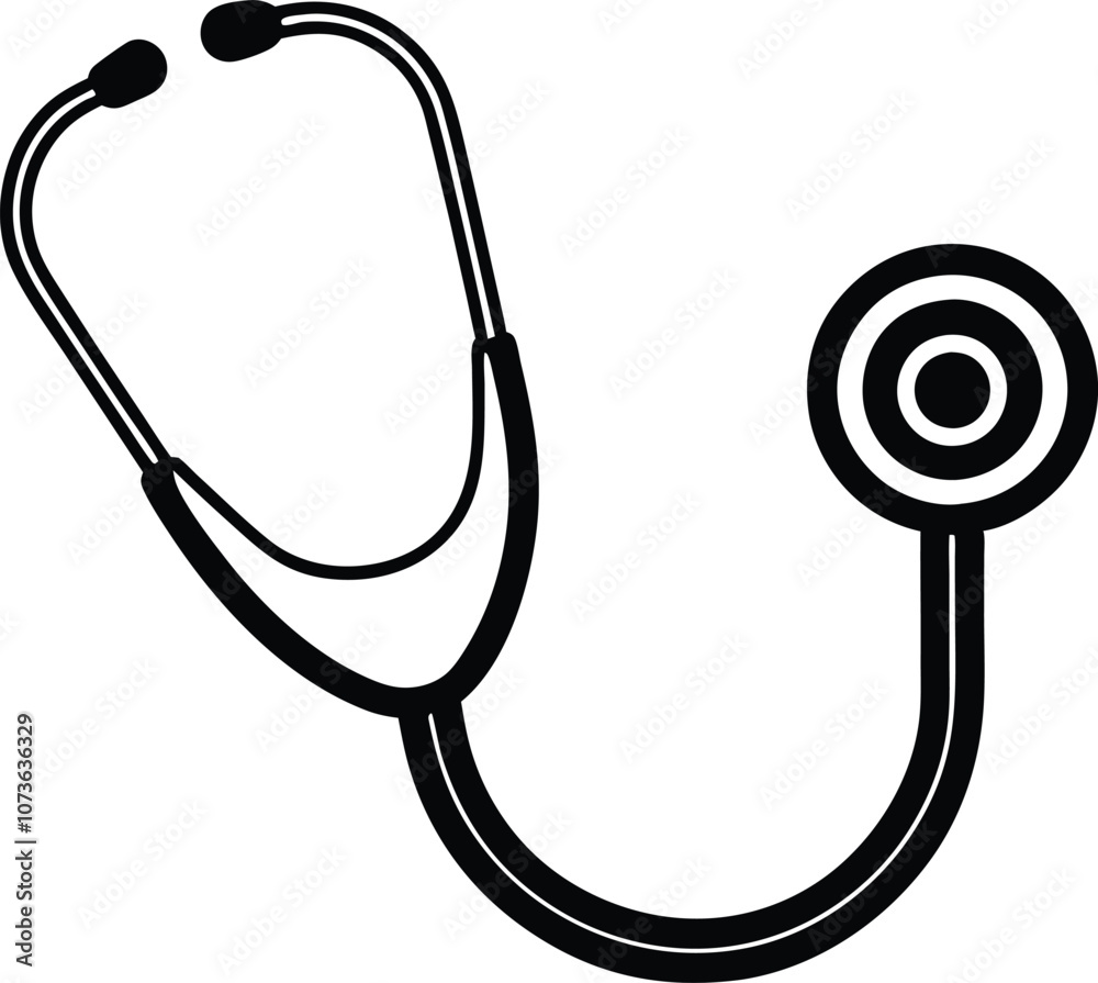 stethoscope icon illustration medical stethoscope silhouette stethoscope icon illustration medical stethoscope silhouette