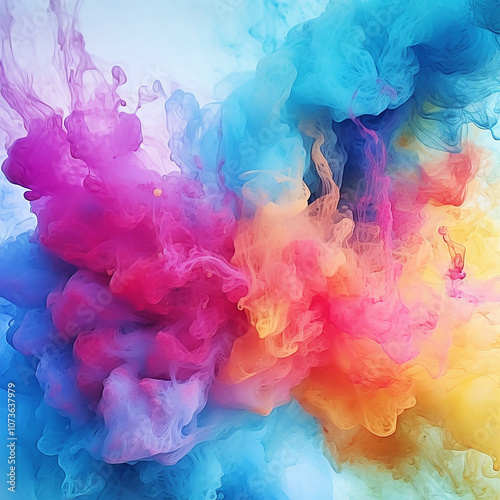 abstract watercolor background with watercolor smoky