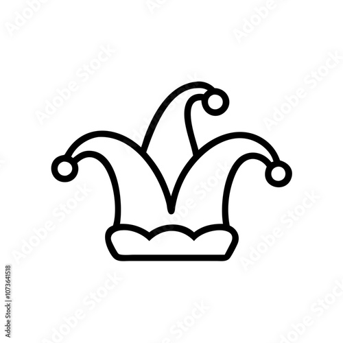 Hat of Jester  Black Icon 
