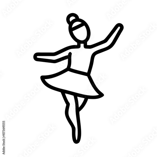 ballerina, black icon