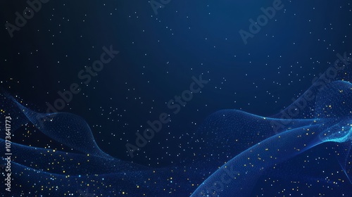 Abstract Blue Background with Sparkles