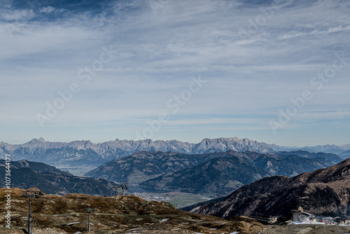 View from Kitzsteinhorn to the austrian alps in autumn