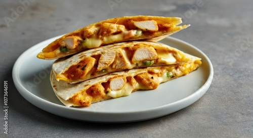 Delicious Chicken Quesadillas on a Plate