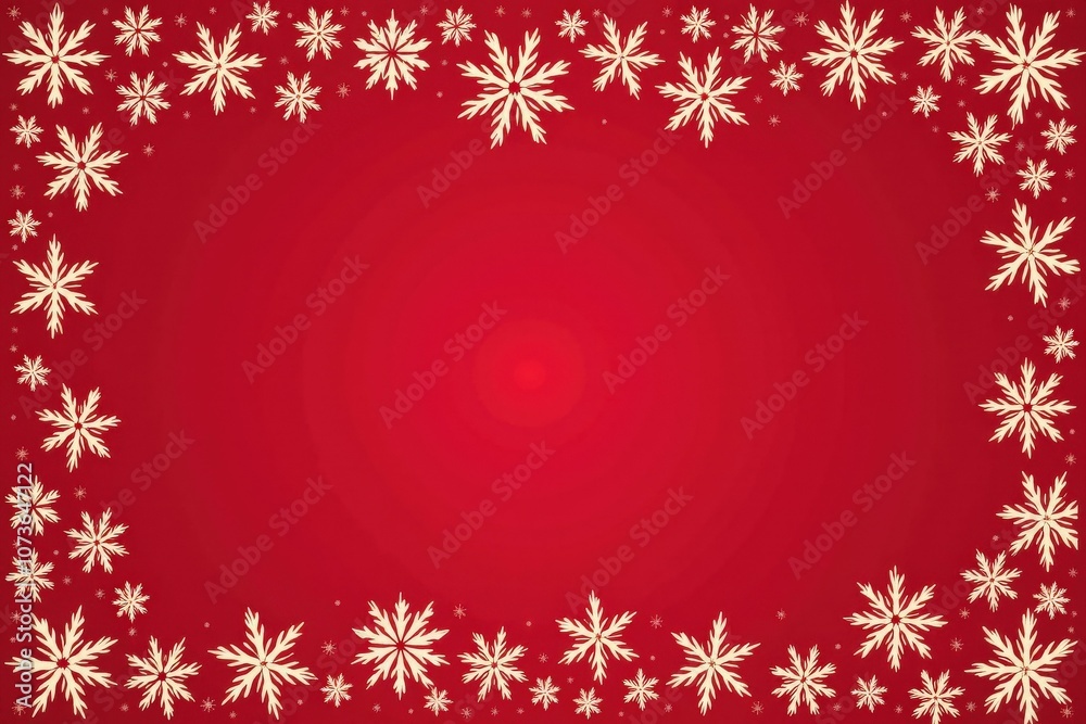Enchanting Red Snowflake Border Frame Perfect for Holiday Greetings, Cards, and Invitations Enchanting Red Snowflake Border Frame Perfect for Holiday Greetings, Cards, and Invitations