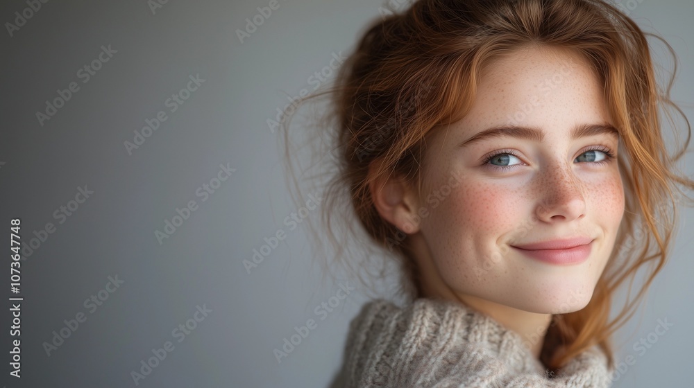 Portrait of a Smiling Beautiful Woman in Side View, Showcasing Elegance and Charm. A Timeless Representation of Beauty and Happiness. Portrait of a Smiling Beautiful Woman in Side View, Showcasing Elegance and Charm. A Timeless Representation of Beauty and Happiness.