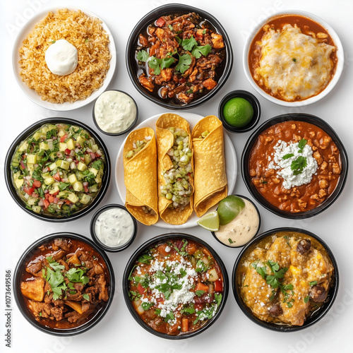 Variety of Traditional Mexican Cuisine