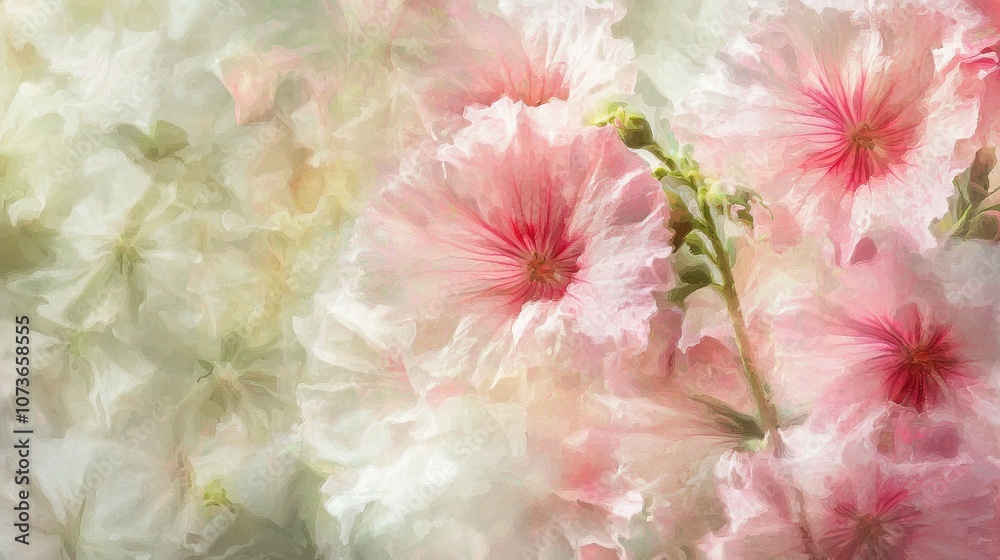 Discover the beauty of blurred garden flowers in pink and white delicacy Discover the beauty of blurred garden flowers in pink and white delicacy