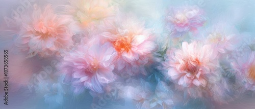 Experience the dreamy beauty of blurred pastel flowers in a romantic setting