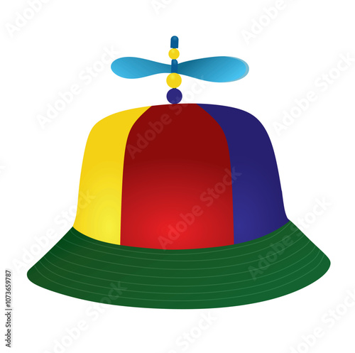 Colorful propeller hat. vector illustration